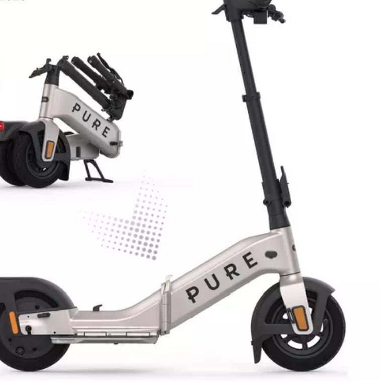 Pure Advance Flex Platinum Silver Electric Scooter