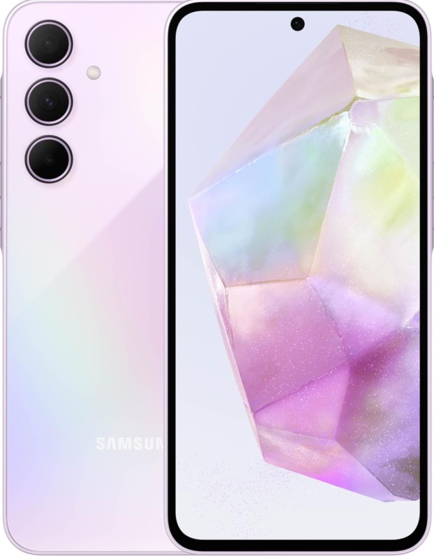SAMSUNG Galaxy A35 5G A Series Cell Phone, 128GB Unlocked Android Smartphone, AMOLED Display, Advanced Triple Camera System, Expandable Storage, Rugged Design, US Version, 2024, Awesome Lilac